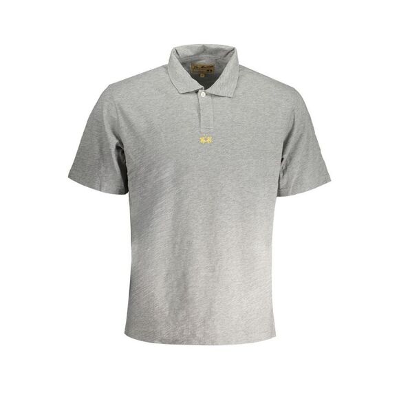La Martina Grigio Cotton Men Polo Men's Shirt
